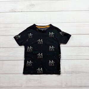 Denim & Flower Boys Halloween Skeleton Print T-Shirt Floss Like a Boss Tee 5-6